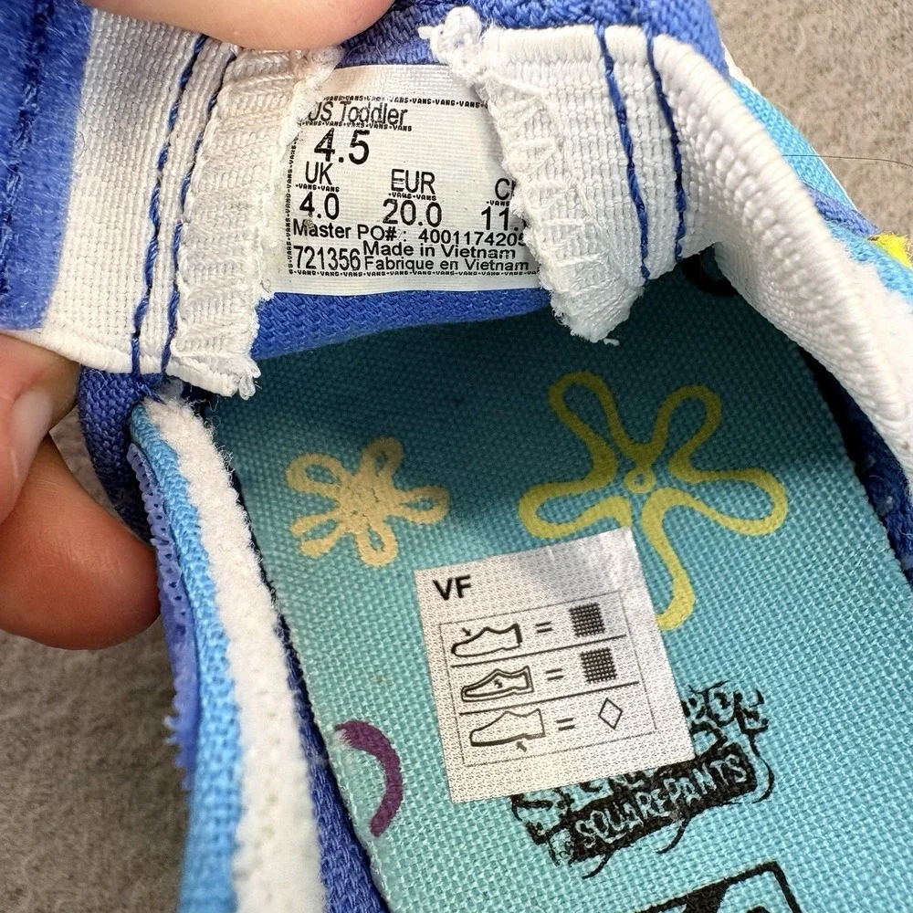 Vans X SpongeBob Infant/Toddler Shoes Size 4.5, Color: Multi-Color